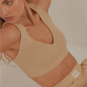 Vacancy Supply Halycon Waffle Crop in Beige